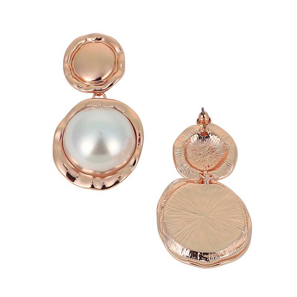 SOHI Women's The Roma-Perle Drop Earrings - Rose Gold