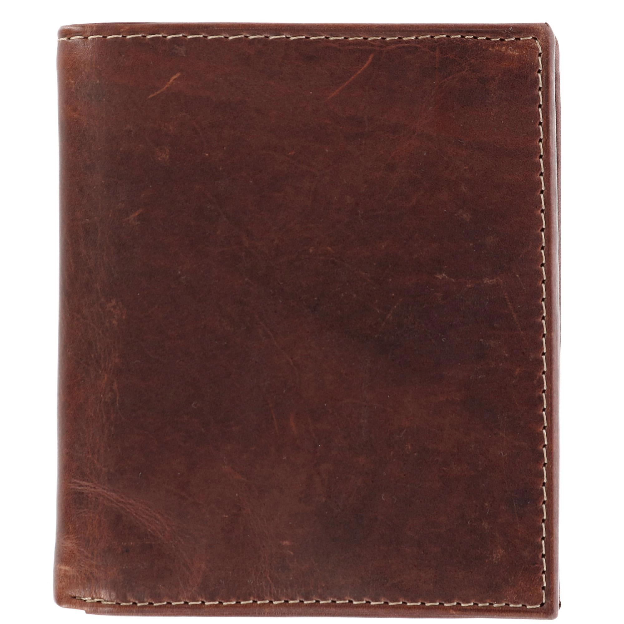 CTM® Men's Oil Pull Up Leather Hipster Bifold Wallet