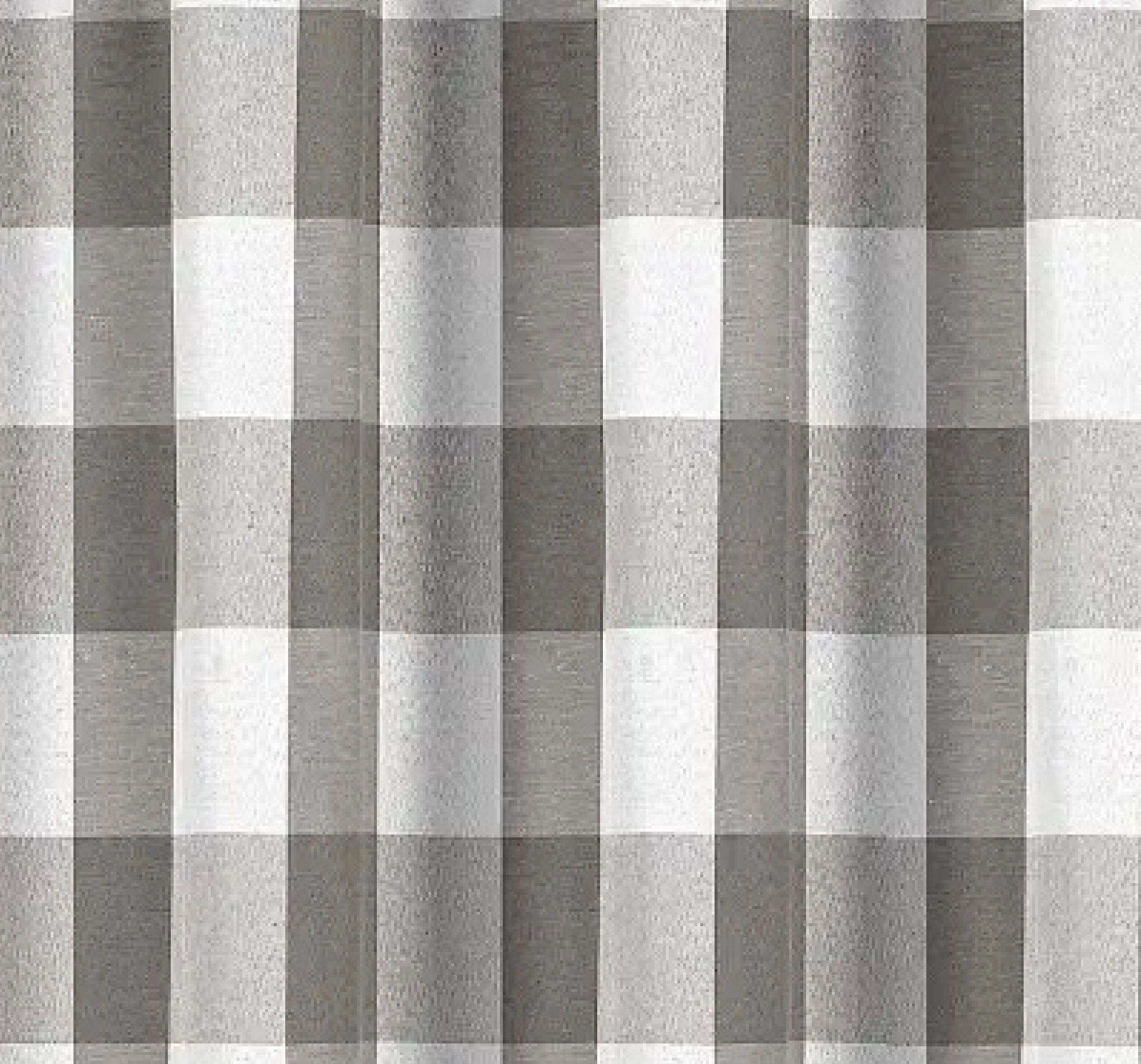 Kate Aurora 2 Piece Country Farmhouse Gray Buffalo Plaid Pleated Rod Pocket Window Curtain Panels