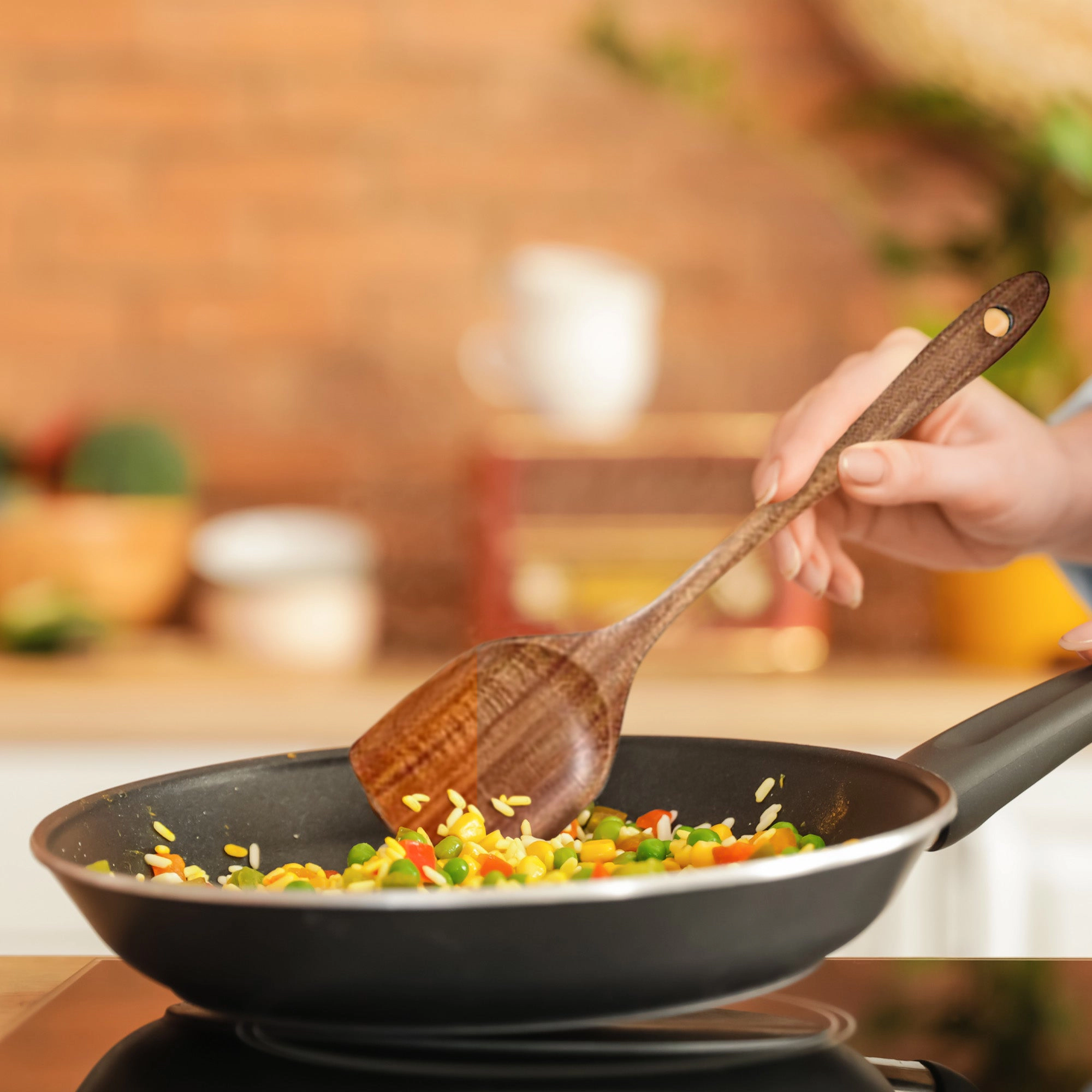Cheer Collection 4-Piece Teak Wood Spatula Set