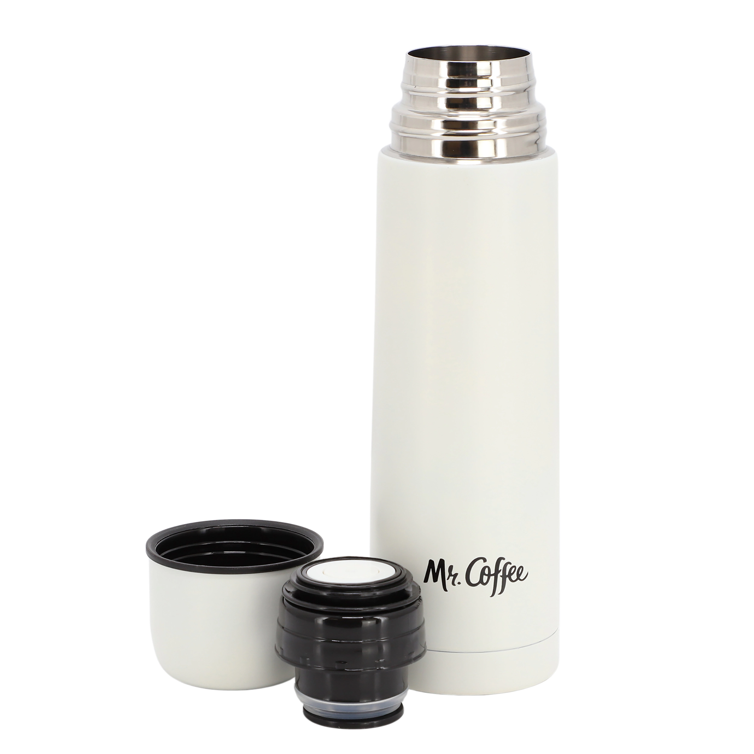 Mr. Coffee Javelin 2 Piece Thermal Bottle and Travel Mug Set in White