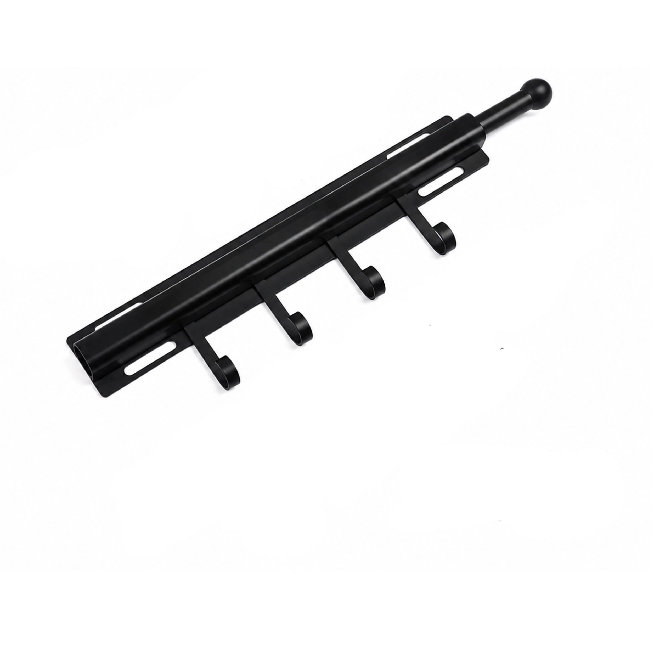 Stock Preferred Pull Out Closet Valet Rod with 4 Hooks Space Saving Organizer 12 Inch
