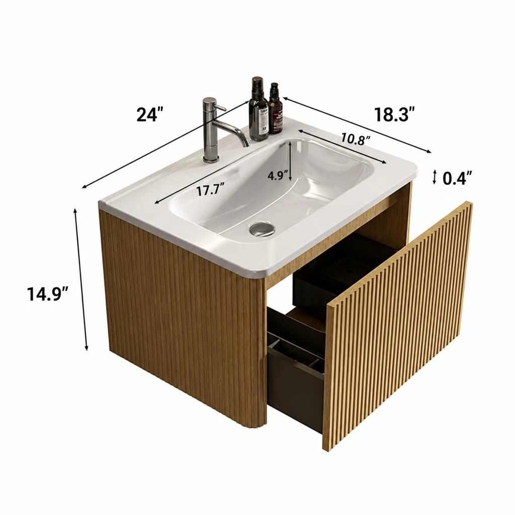 ELEMENT ACE Compact Freestanding Bathroom Vanity Cabinet