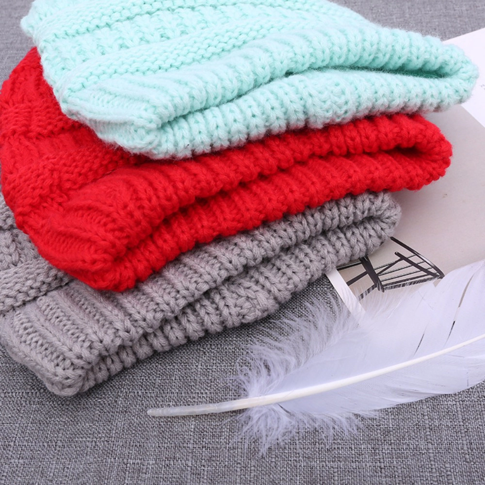 Wardrobe Whimsy Soft Stretch Cable Knit Messy Bun Ponytail Beanie Winter Hat for Women
