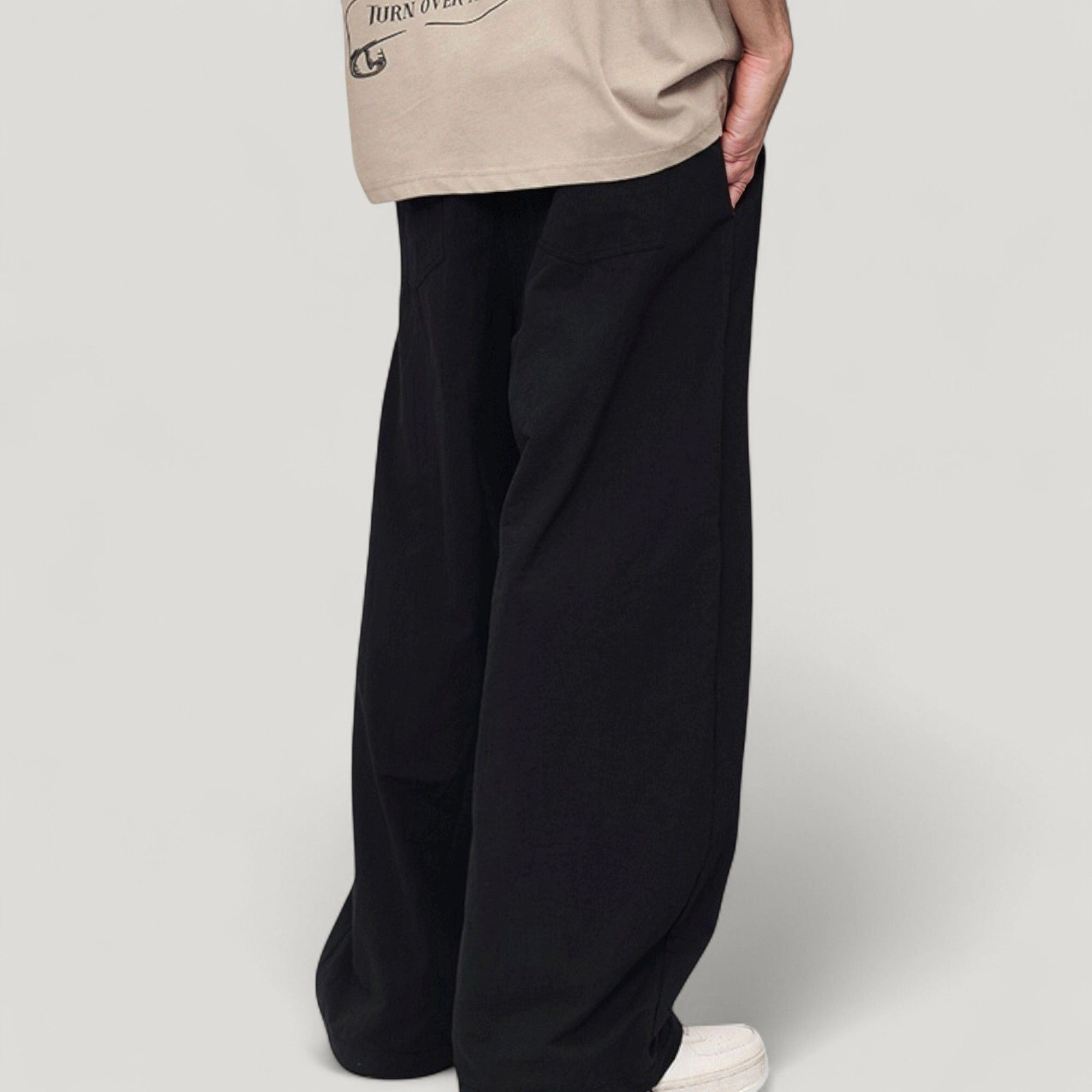 Anna-Kaci Men's Wide-Leg Relaxed Fit Drawstring Waist Casual Sweatpants