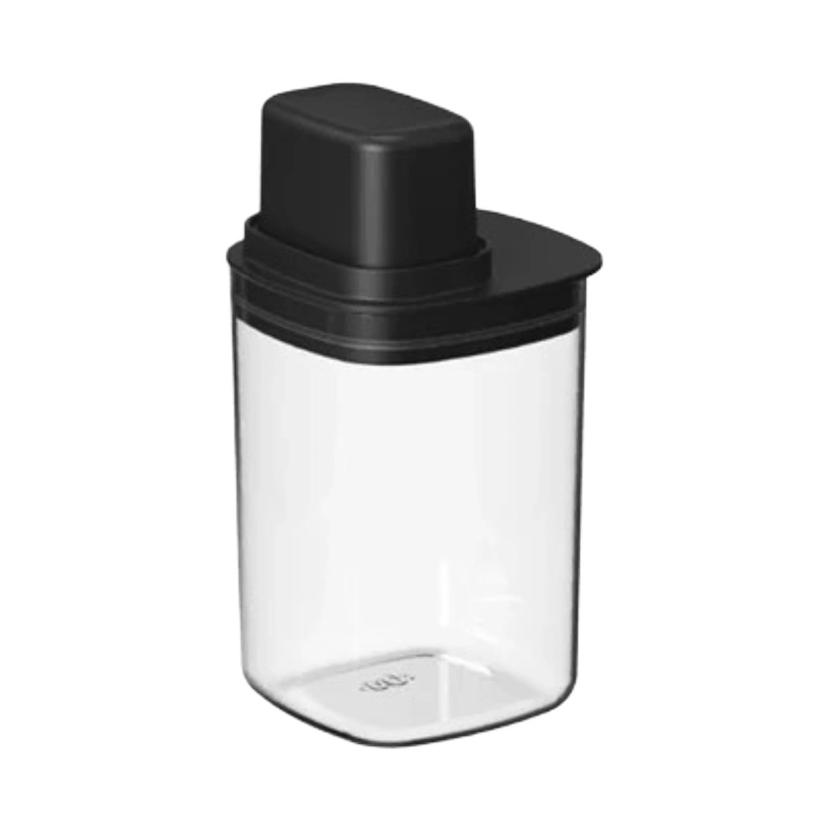 OU Airtight Food Storage Container 4 Cup, BPA Free Clear Plastic with Leak Proof Measuring Cup Lid, Pantry Organizer