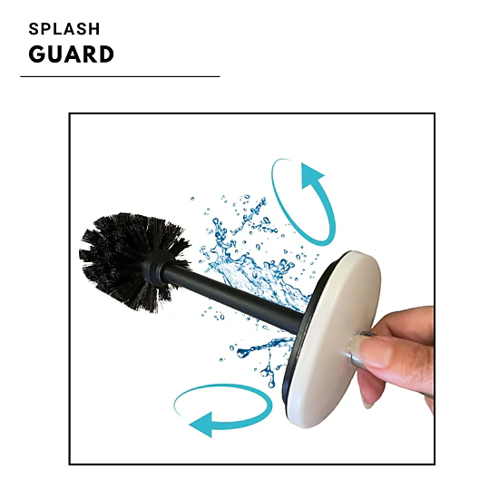 Evideco French Home Goods Square Metal Toilet Brush and Holder Set