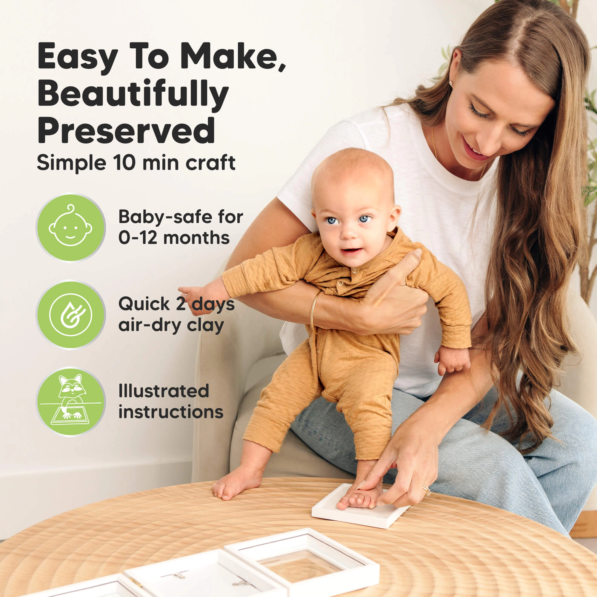 KeaBabies Fond Hand & Footprint Keepsake Frame