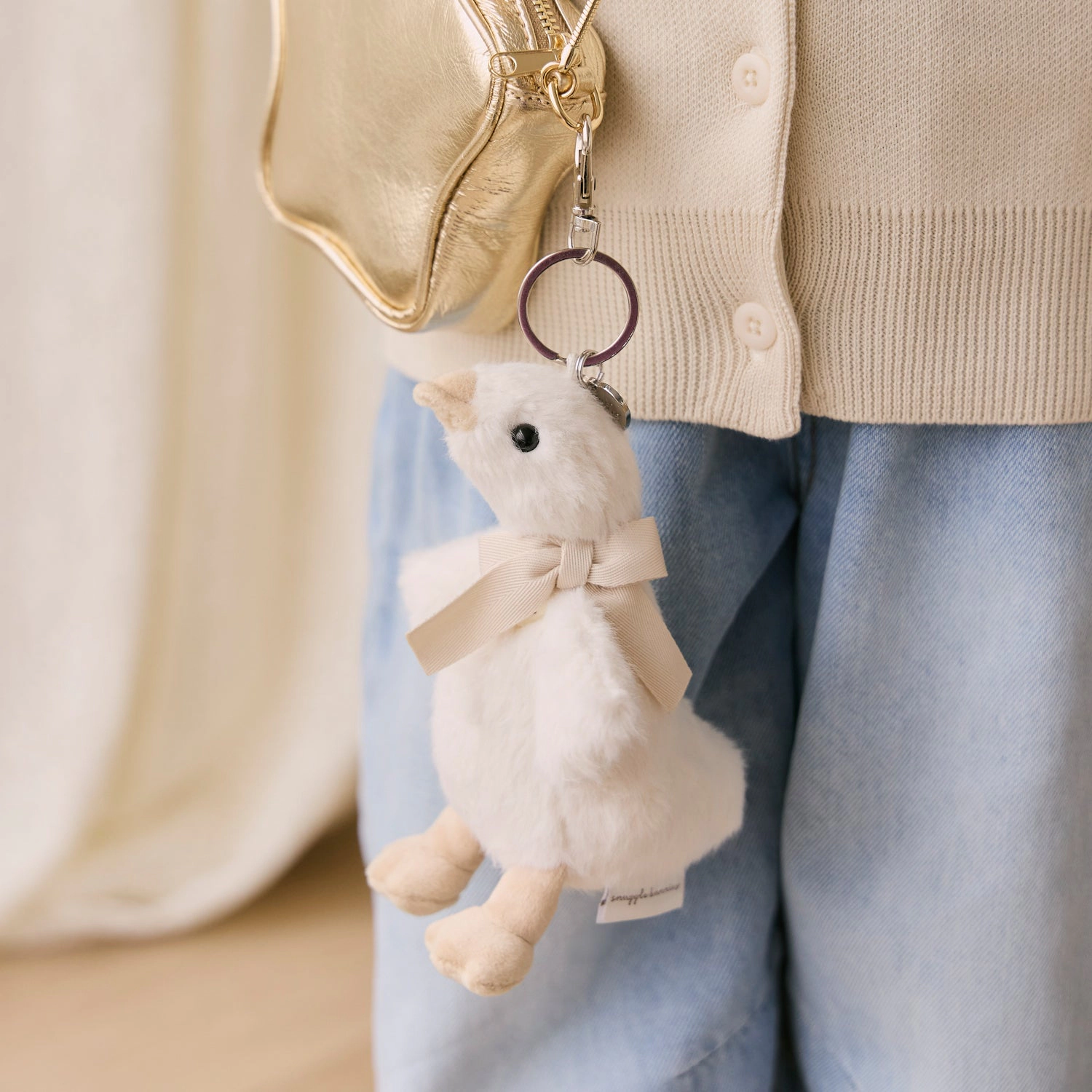 Snuggle Bunnies Rosie the Duck 6" Keychain with Bow