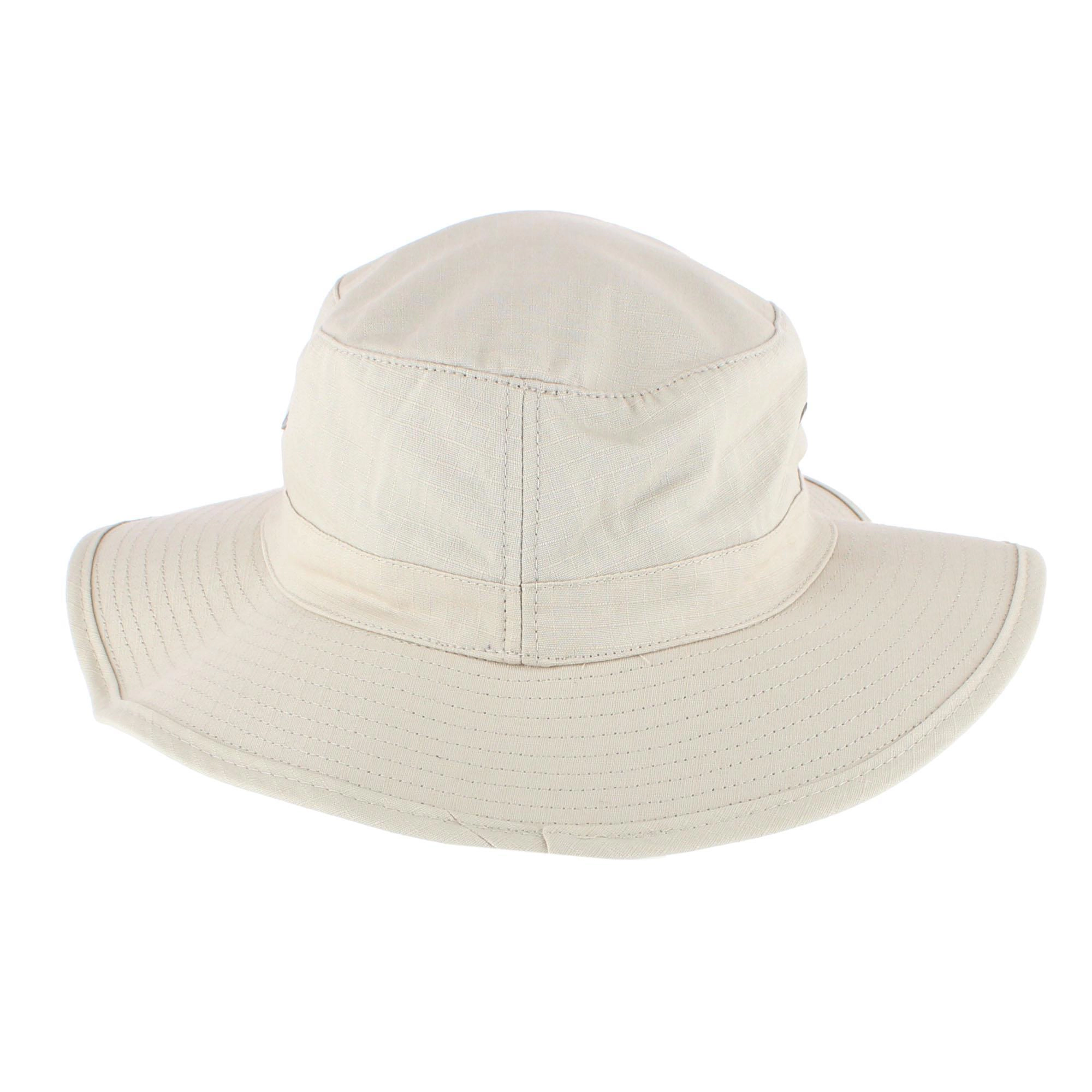 CTM Men's Cotton Safari Bucket Hat with Chin Cord