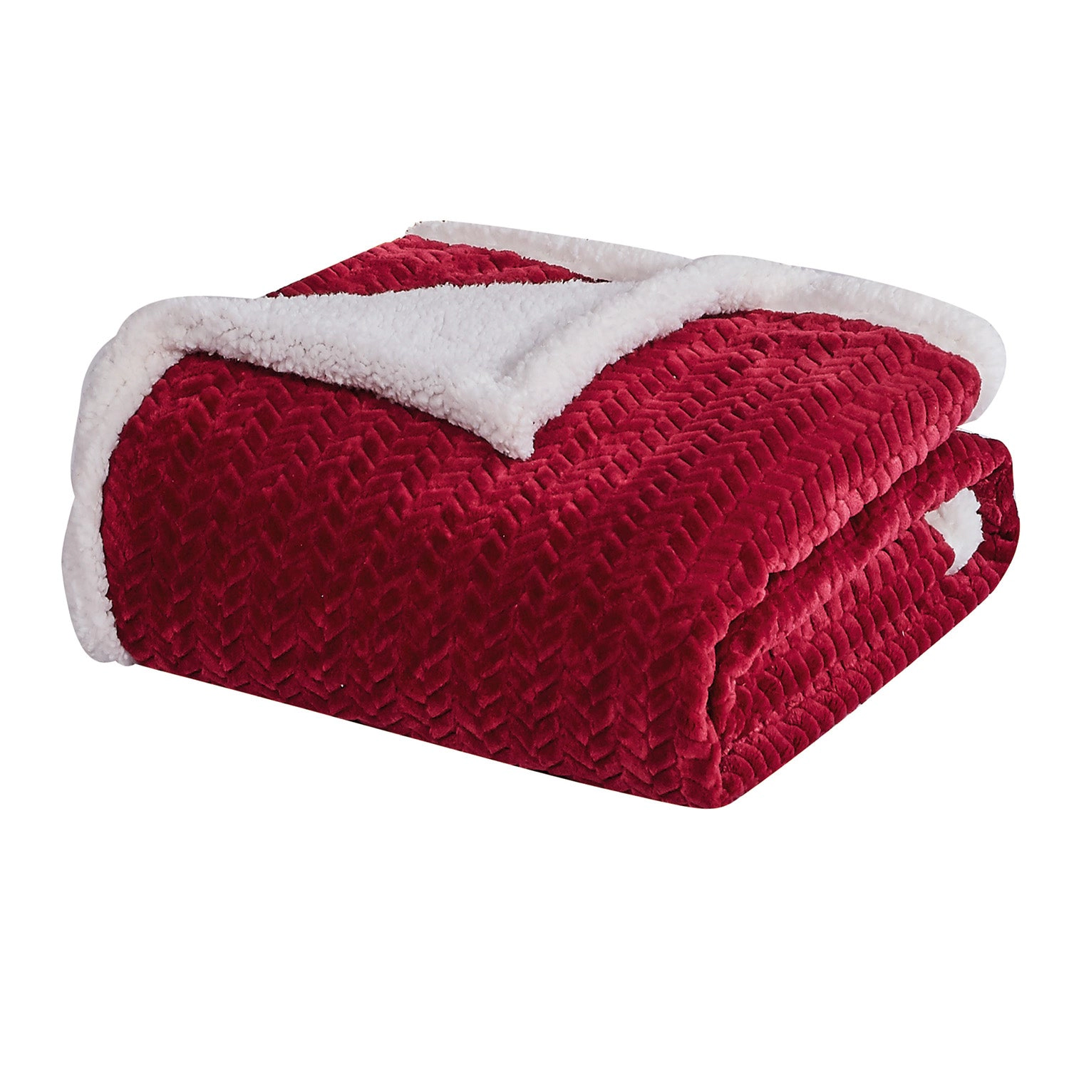 Soft Braided and Comfortable Plush All Season Sherpa 50" X 60" Throw Blanket