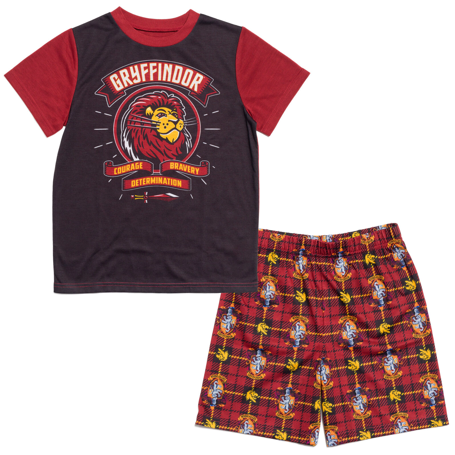 Harry Potter Gryffindor Boys' Pajama Shirt and Shorts Set