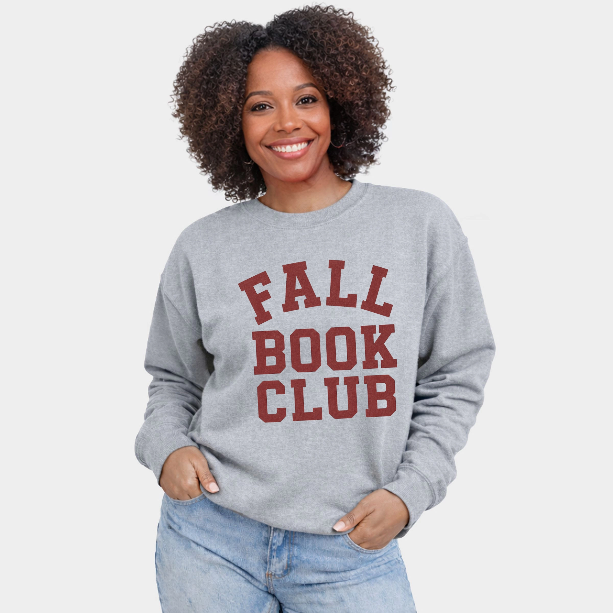 Simply Sage Market - Women's Graphic Sweatshirt Fall Book Club Varsity