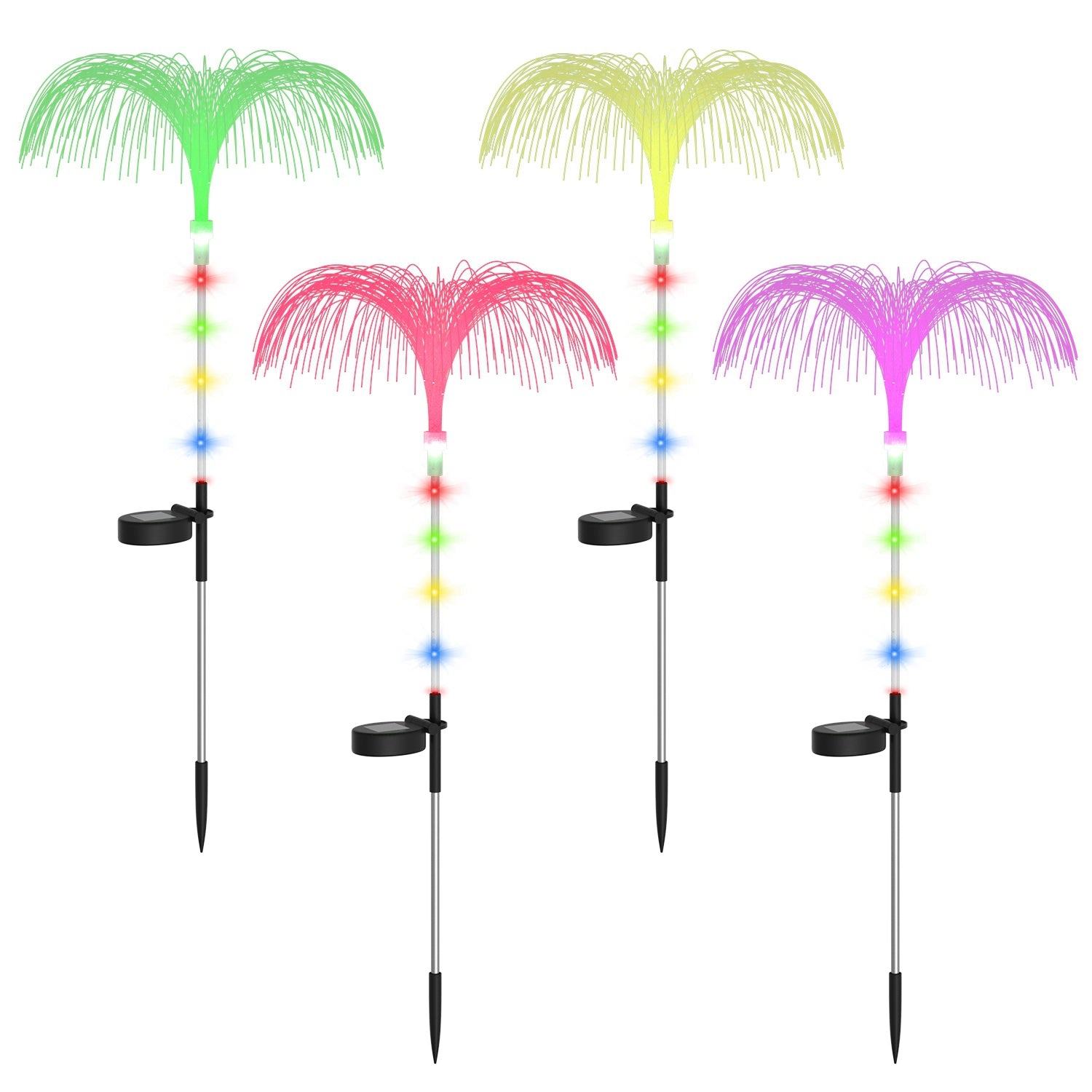 GBruno Solar Jellyfish Path Lights, 4-Pack