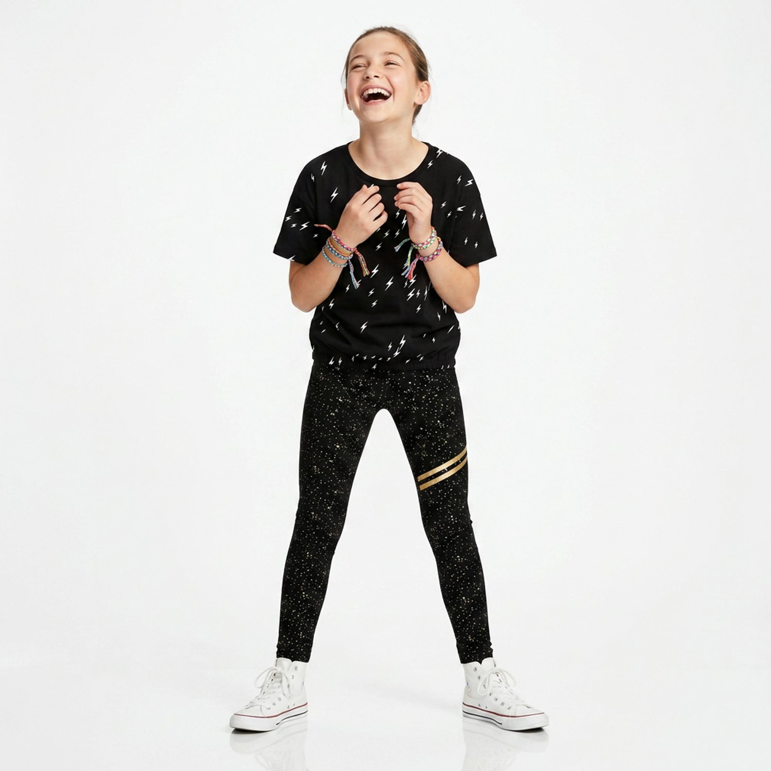 Rockets of Awesome Bolt Gathered Hem Tee for Girls