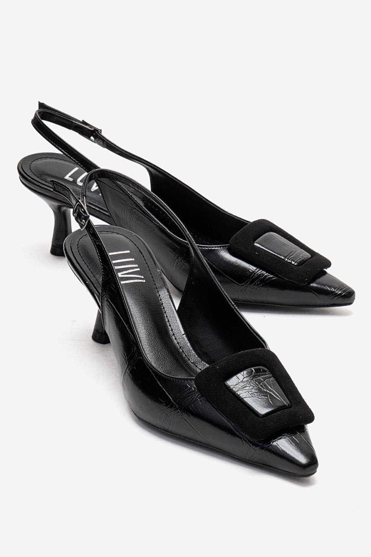 Prologue Shoes Womens Dublin Buckle Stiletto Pump