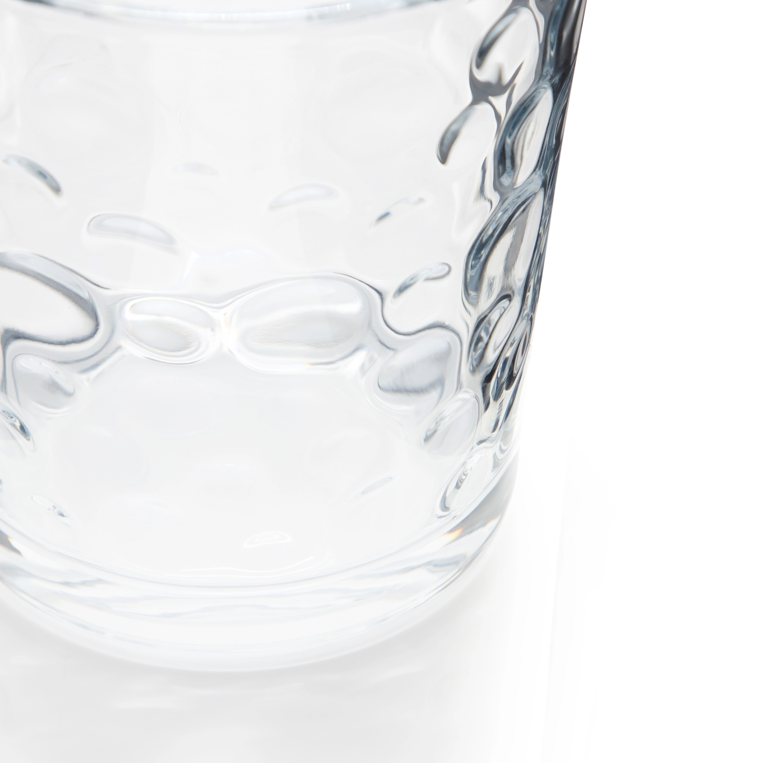 Gibson Home Bubbles Pattern 12 Piece 13.5 Ounce Embossed Glass Double Old Fashion Set