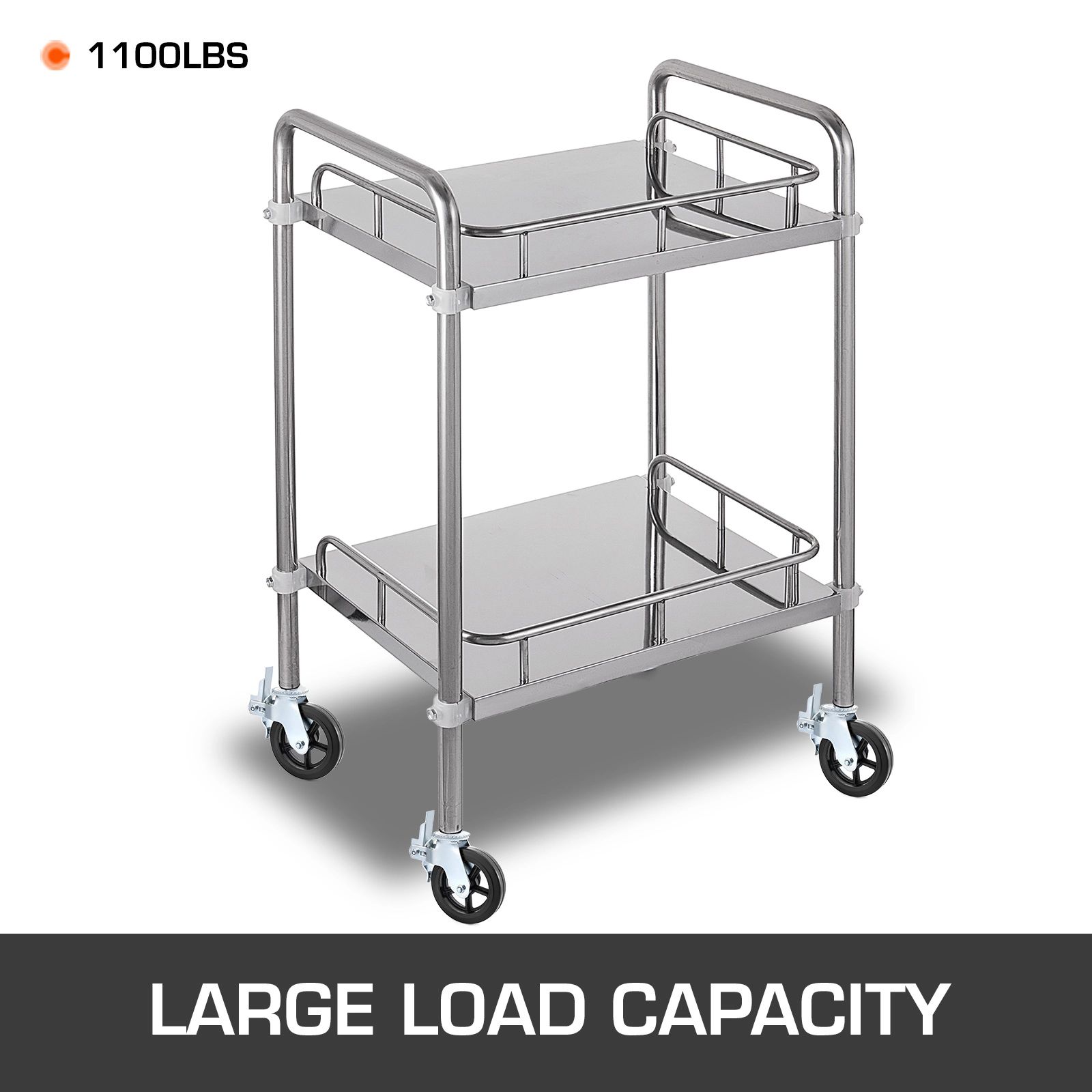 HONGGE Scaffolding Wheels 8\" Scaffolding Casters Heavy Duty Per Set Locking Stem Casters with Brake Polyurethane