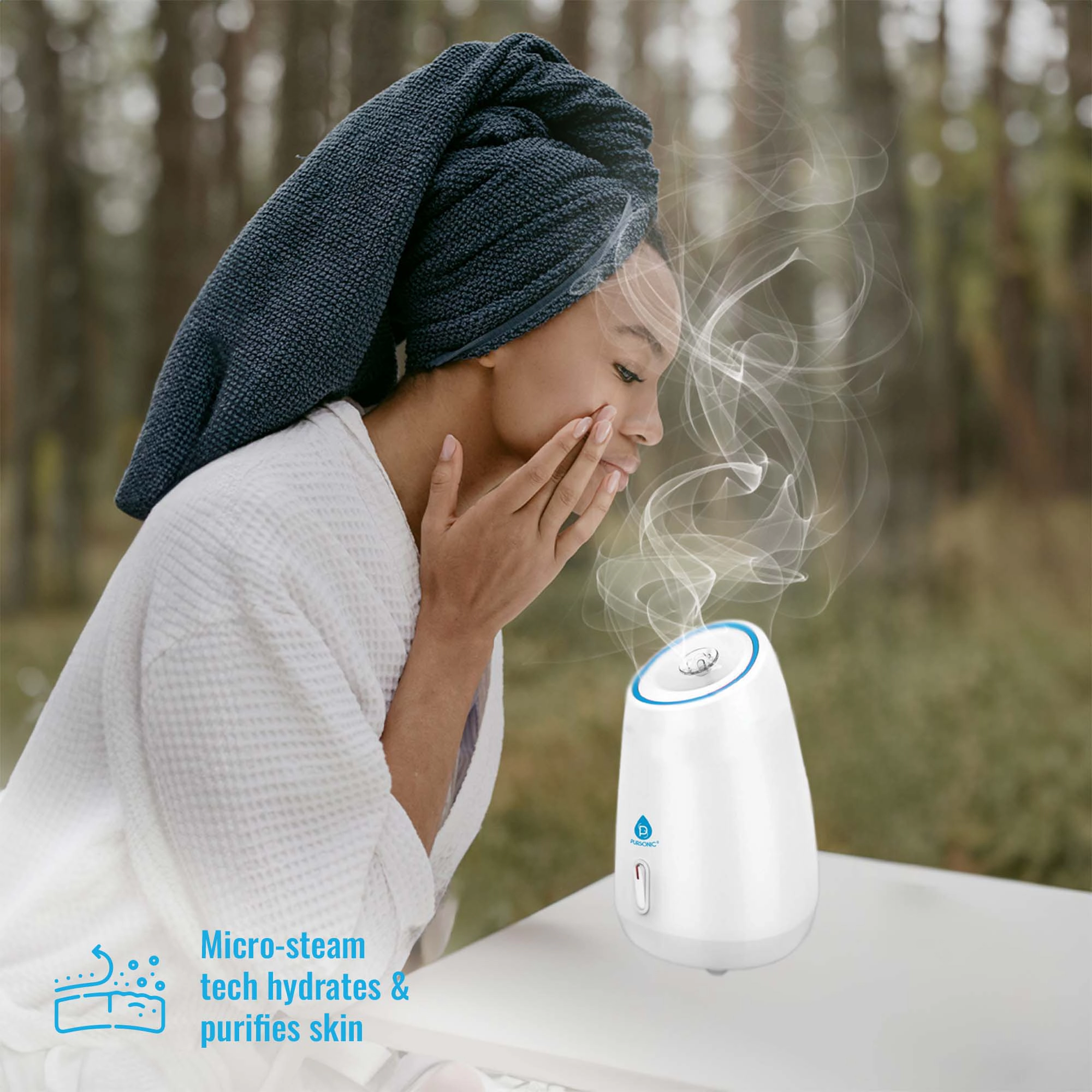 Pursonic Unisex Spa & Beauty Bundle – Facial Steamer & 7-in-1 LED Light Therapy Device