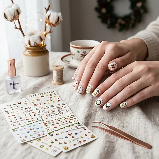 Wrapables Christmas Water Slide Nail Art Decals Water Transfer Nail ...