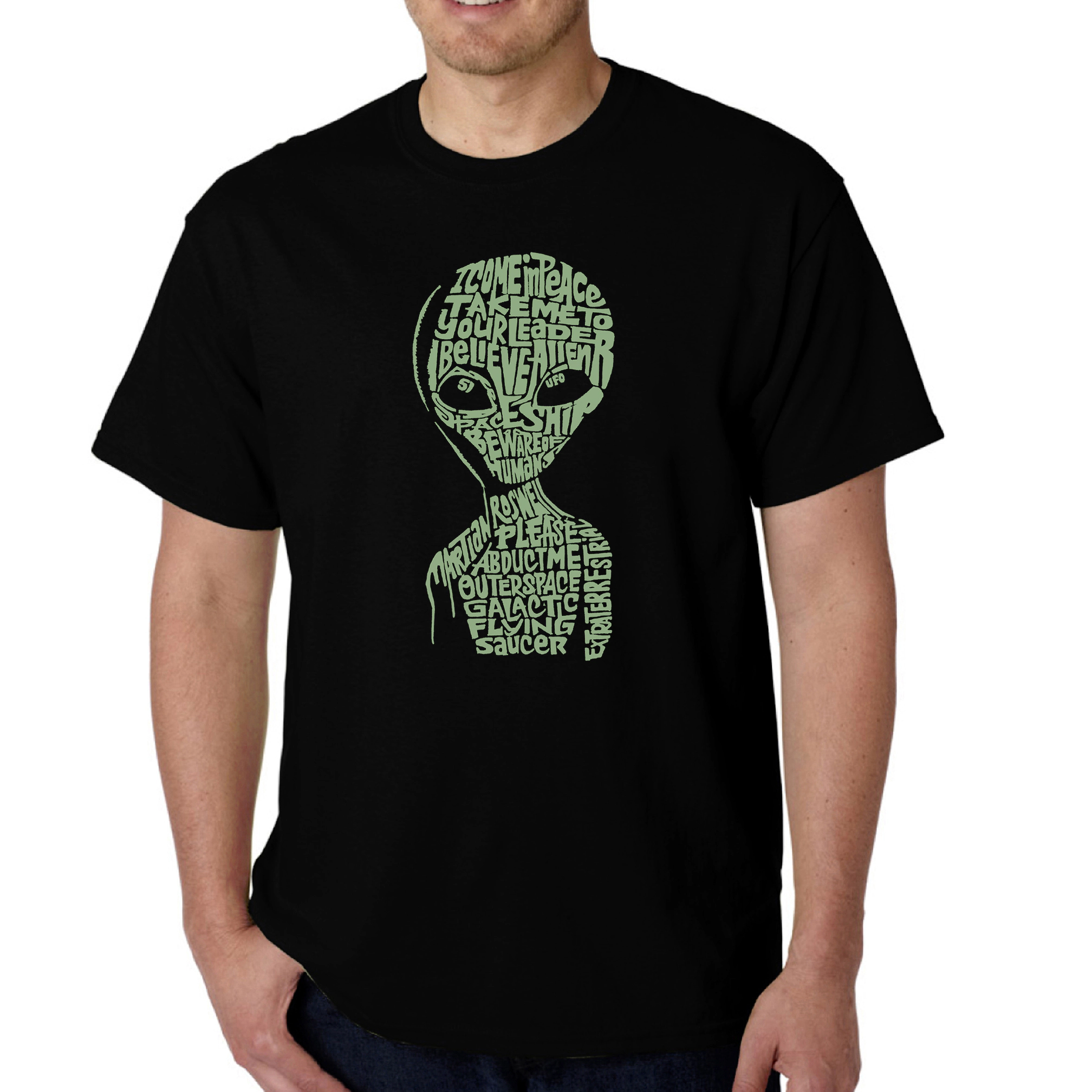 LA Pop Art Men's Word T-Shirt - Alien