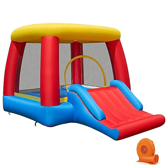 SUGIFT 3-in-1 Inflatable Bounce House with Slide and Basketball Hoop ...