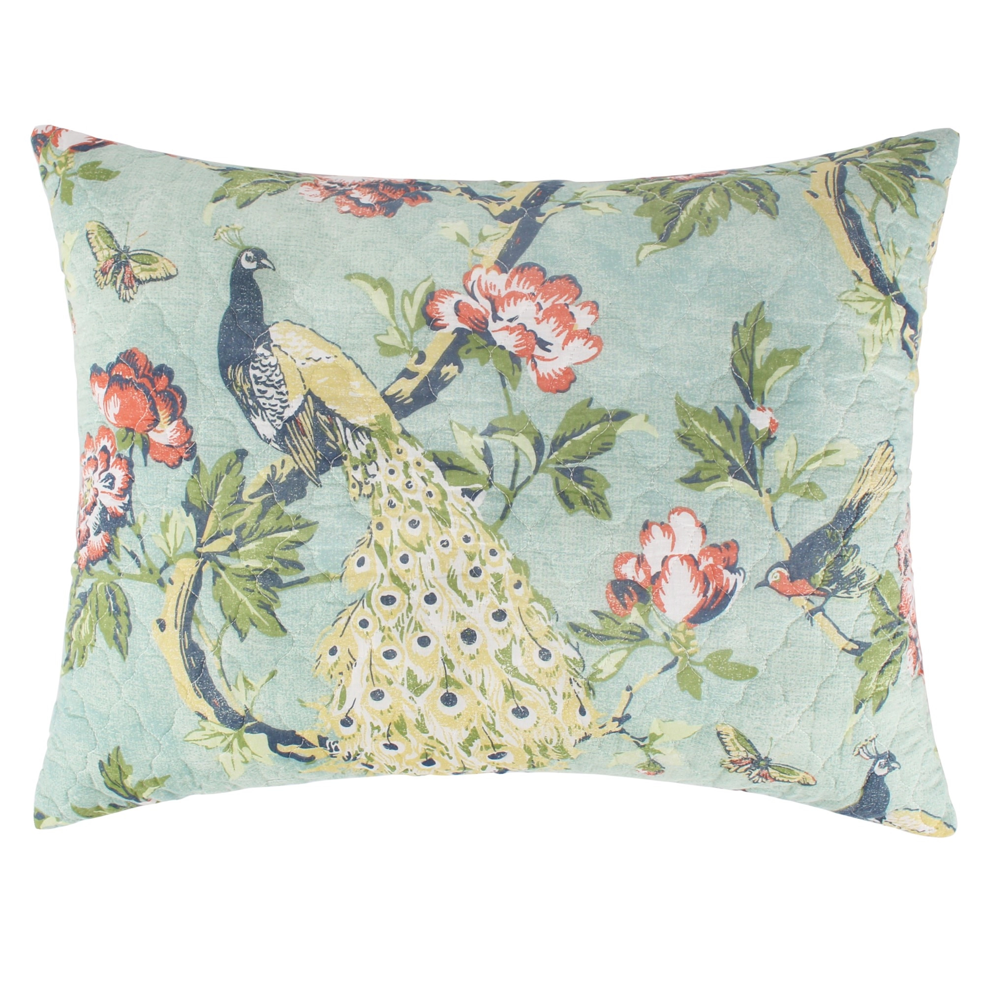 Greenland Home Pavona Enchanted Garden Quilted Pillow Sham inch