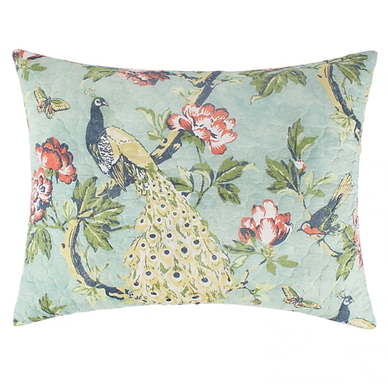 Greenland Home Pavona Enchanted Garden Quilted Pillow Sham inch
