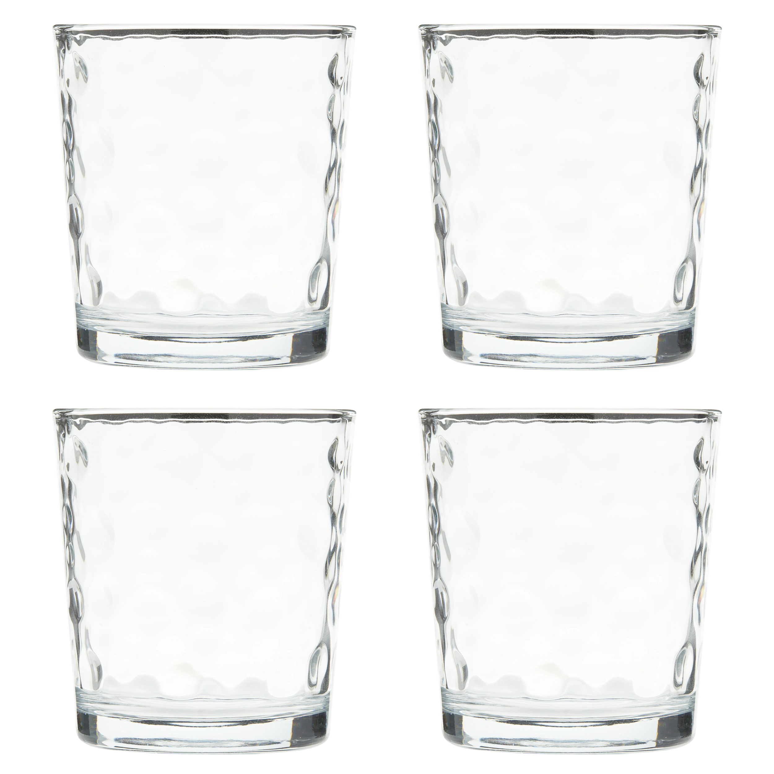 Gibson Home 4 Piece 13.5 Ounce Bubble Double Old-Fashioned Glassware Set