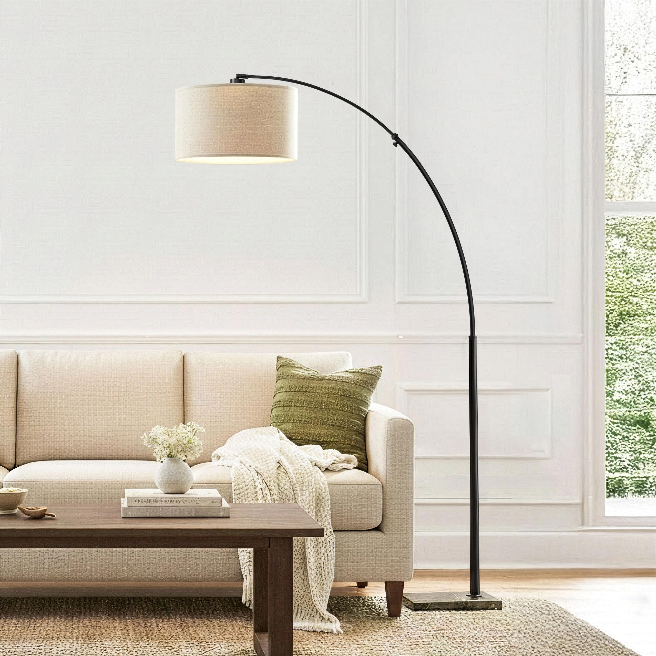 Brightech Logan Extendable Drum Floor Lamp
