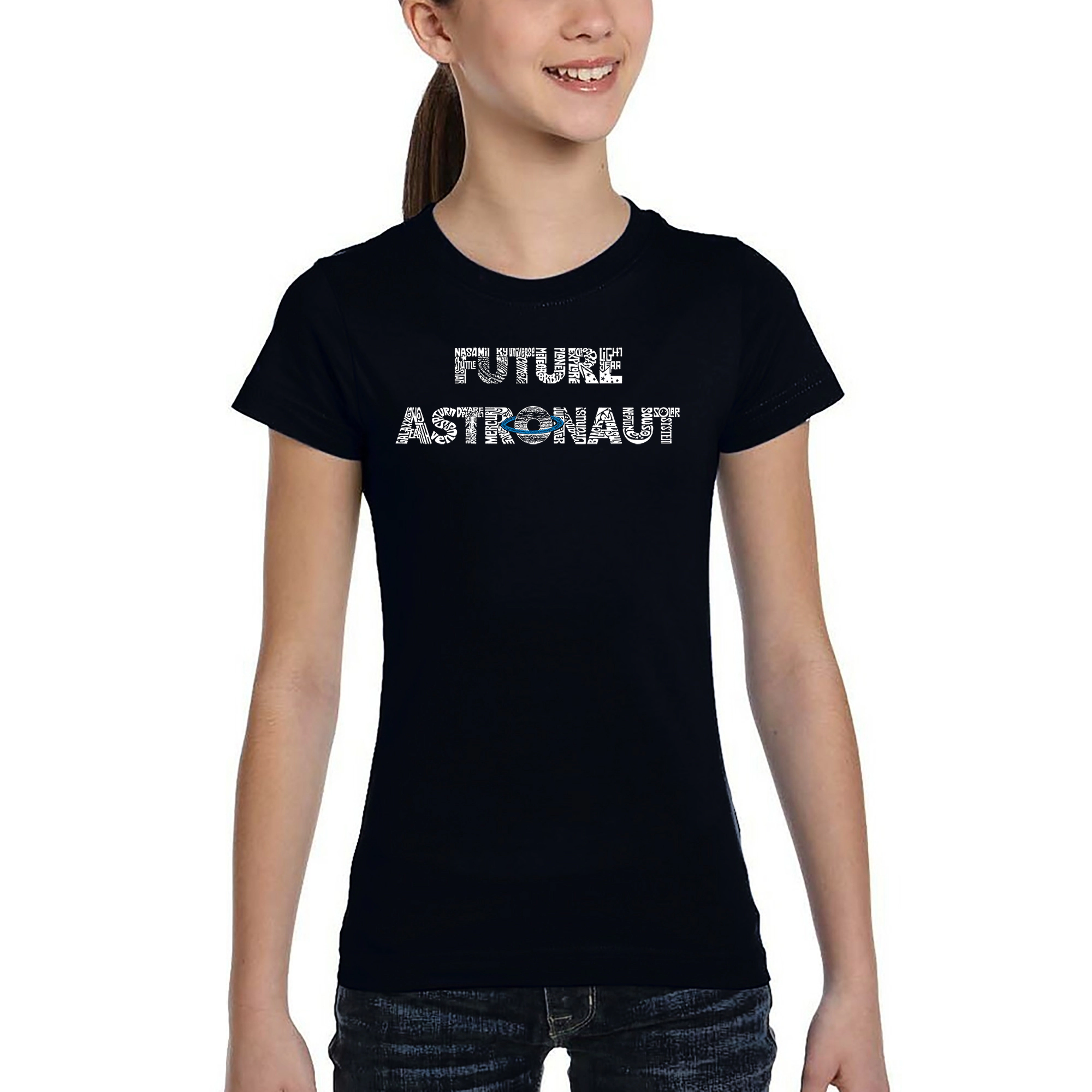 LA Pop Art Girls Word T-Shirt - Future Astronaut