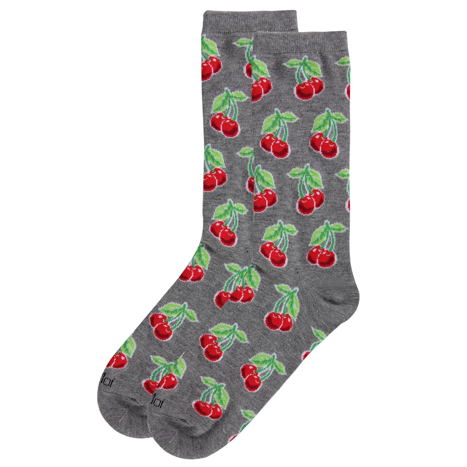 MeMoi Cherries Bamboo Blend Crew Socks