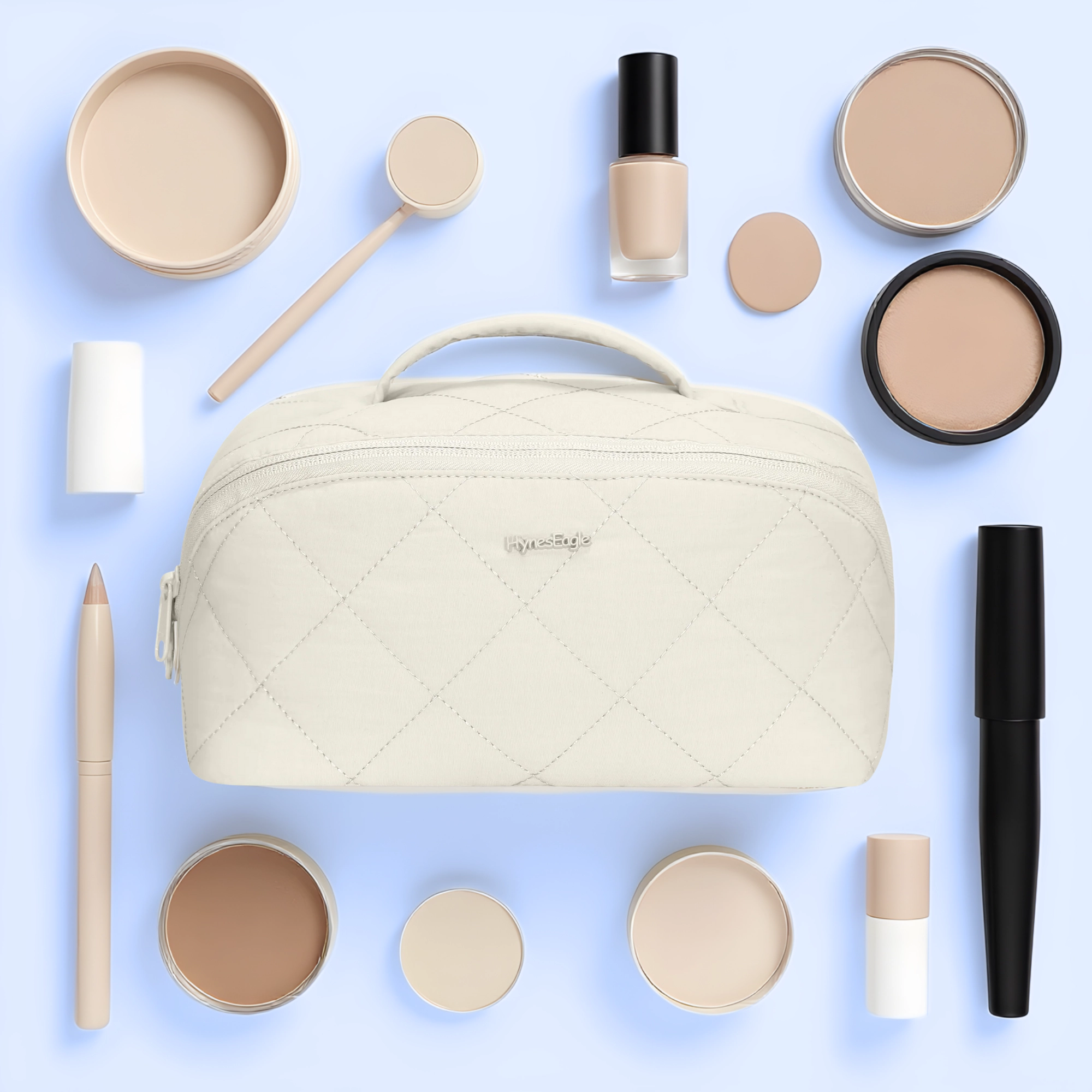 Hynes Eagle Women's Quilted Makeup Bag Organizer