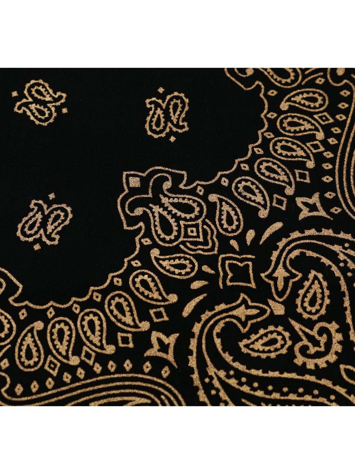 CTM Metallic Gold Paisley Print Bandana