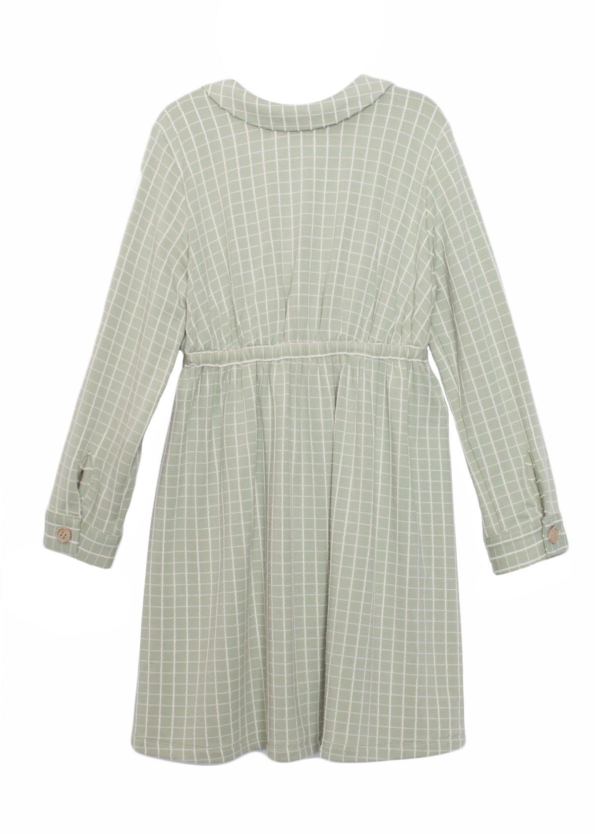 Mabel and Honey Olive Fig Plaid Knit Dress