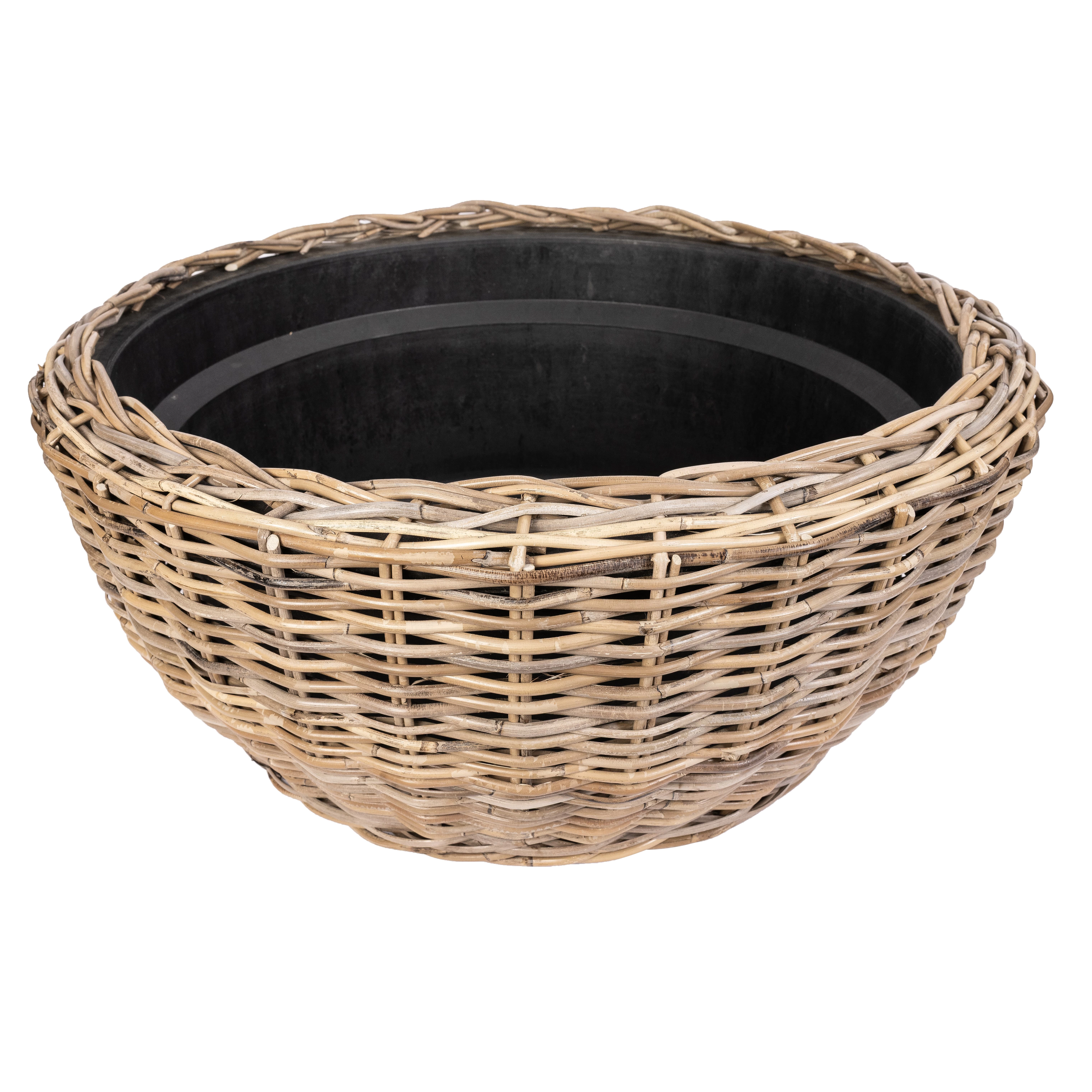 Saboga Home™ Round Belly Planter with Plastic Insert