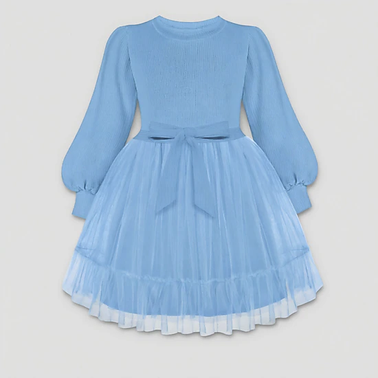 Arshiner Toddler Sweater Tulle Dress Long Sleeves Fall Winter Tutu Party Formal Holiday Christmas