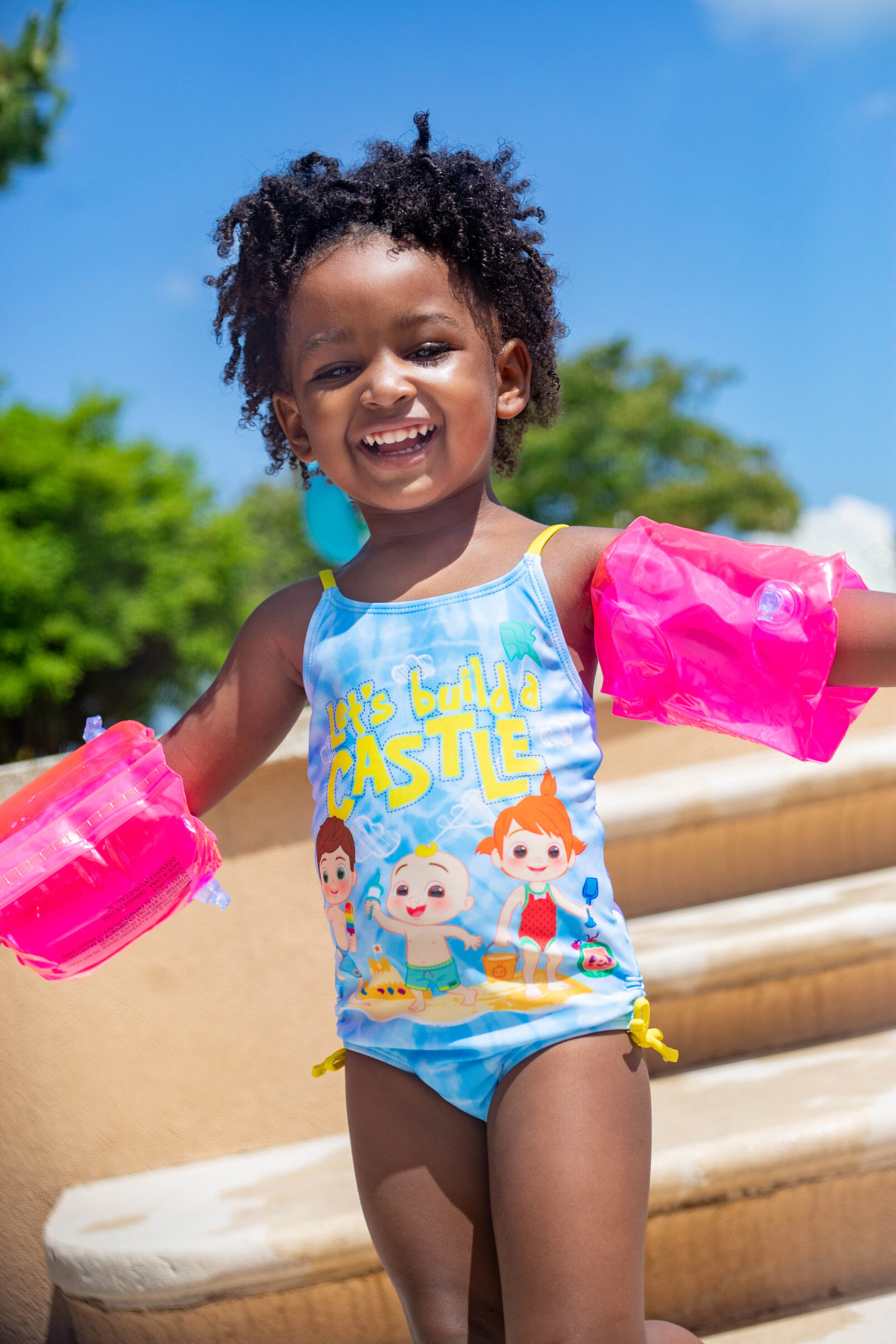Cocomelon Girls' One Piece Bathing Suit