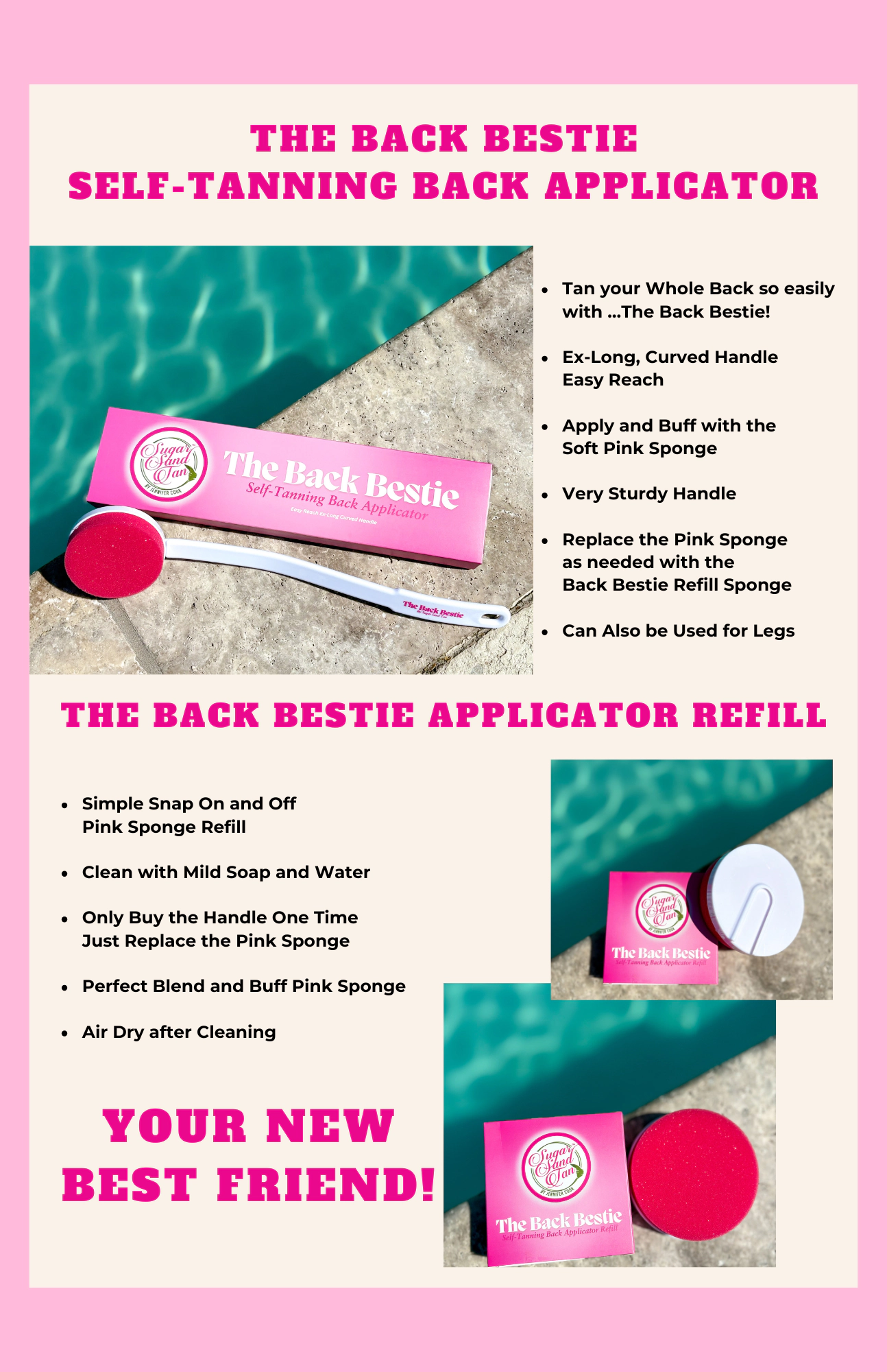 Sugar Sand Tan Back Bestie Back Applicator