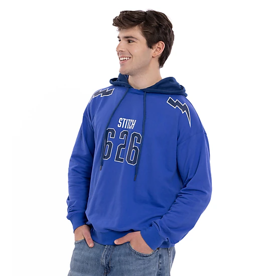 Disney Lilo & Stitch Adult Men or Women French Terry Drop Shoulder Pullover Hoodie