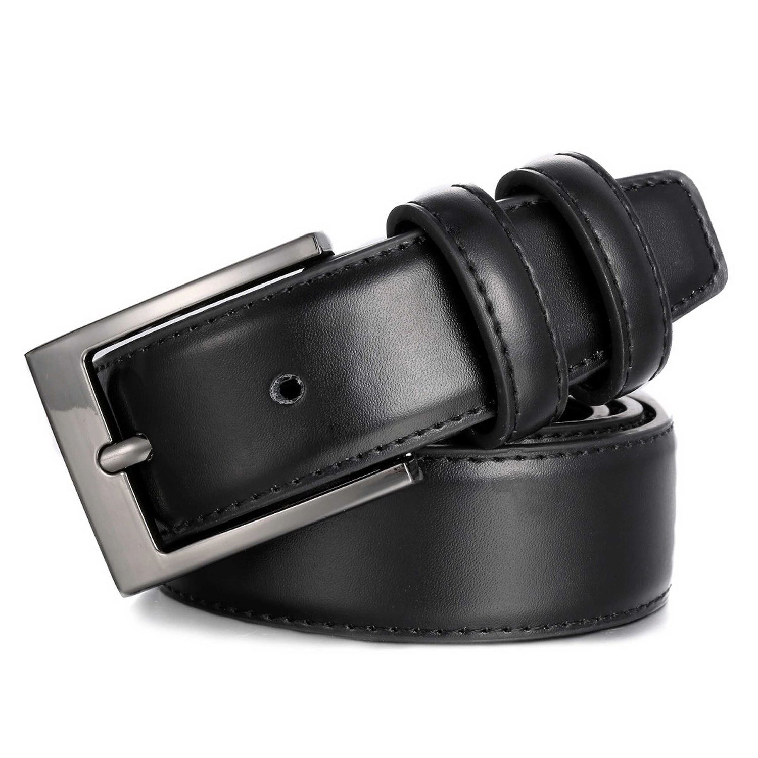 Mio Marino Men's Dual Loop Leather Dress Belt