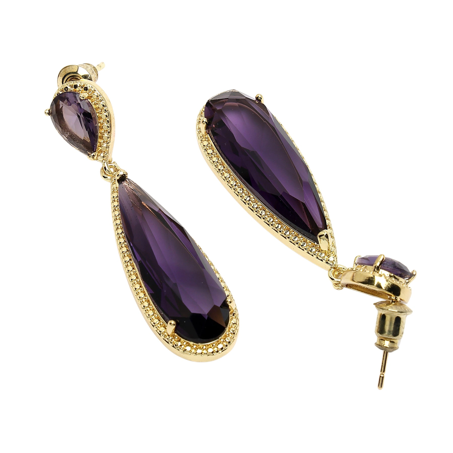 AGP PARIS Womens Diva Sleek Water Droplet Drop Earrings