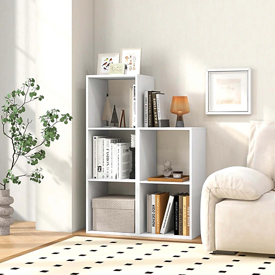 Costway 2-Cube Bookcase Open Back Bookshelf with Anti-tip Kit Modern Style Organizer