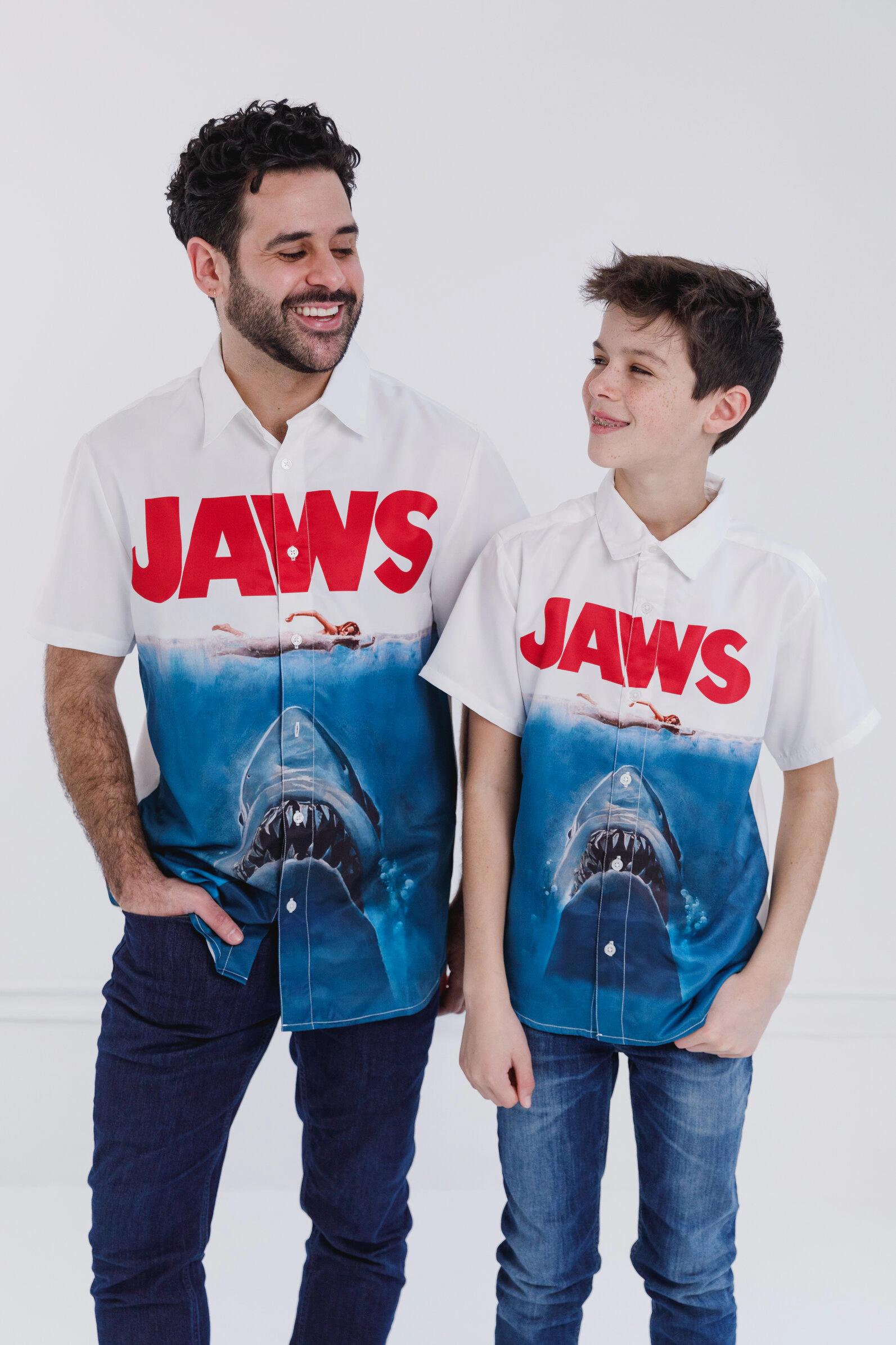 Jaws Boys' Short Sleeve Button Down Shirt