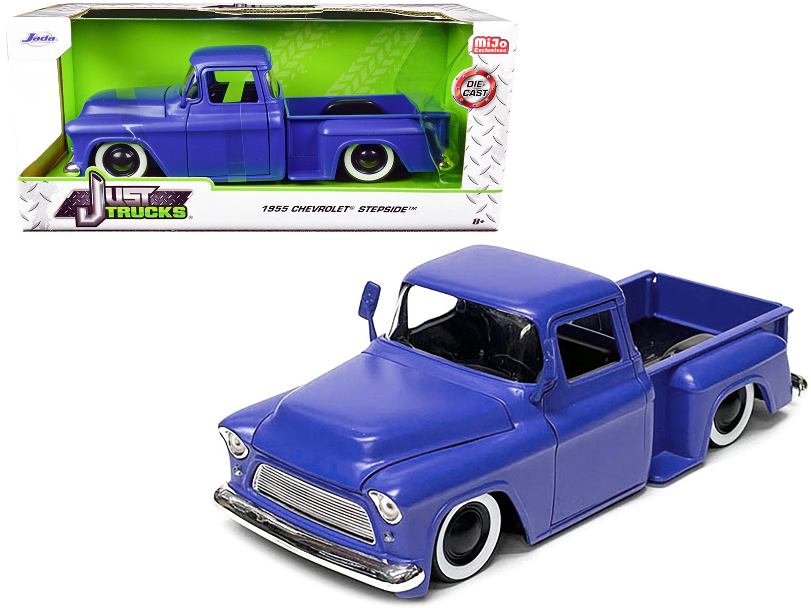 Jada 1955 Chevrolet Stepside Pickup Truck Matt Blue "Just Trucks" Series 1/24 Diecast Model Car by Jada