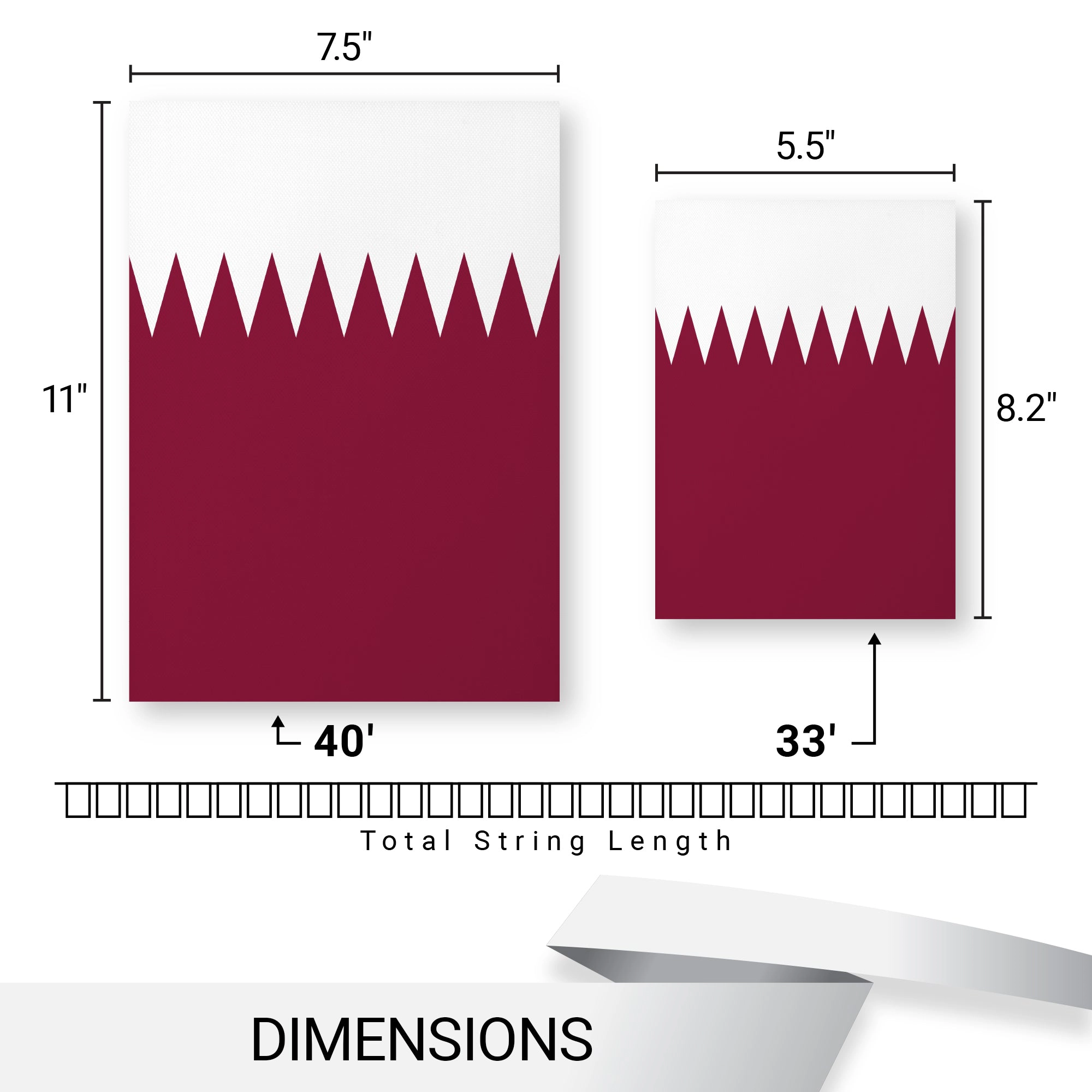 G128 2022 World Cup Bunting Banner - 32 Flags, 11 x 7.5 in Each, 40 ft String, LiteWeave 150D Polyester