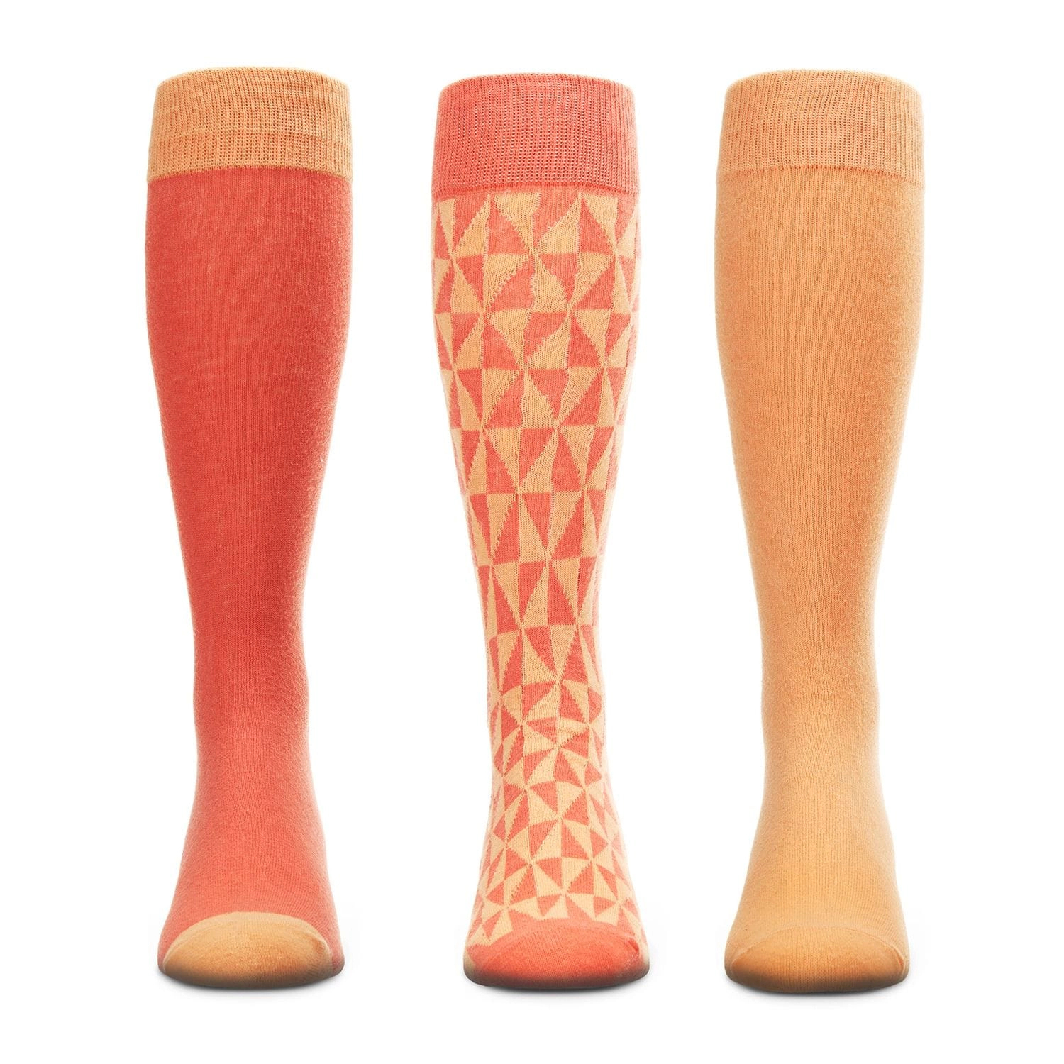 Memoi Kaleidotones Cotton Blend Crew Sock 3 Pack