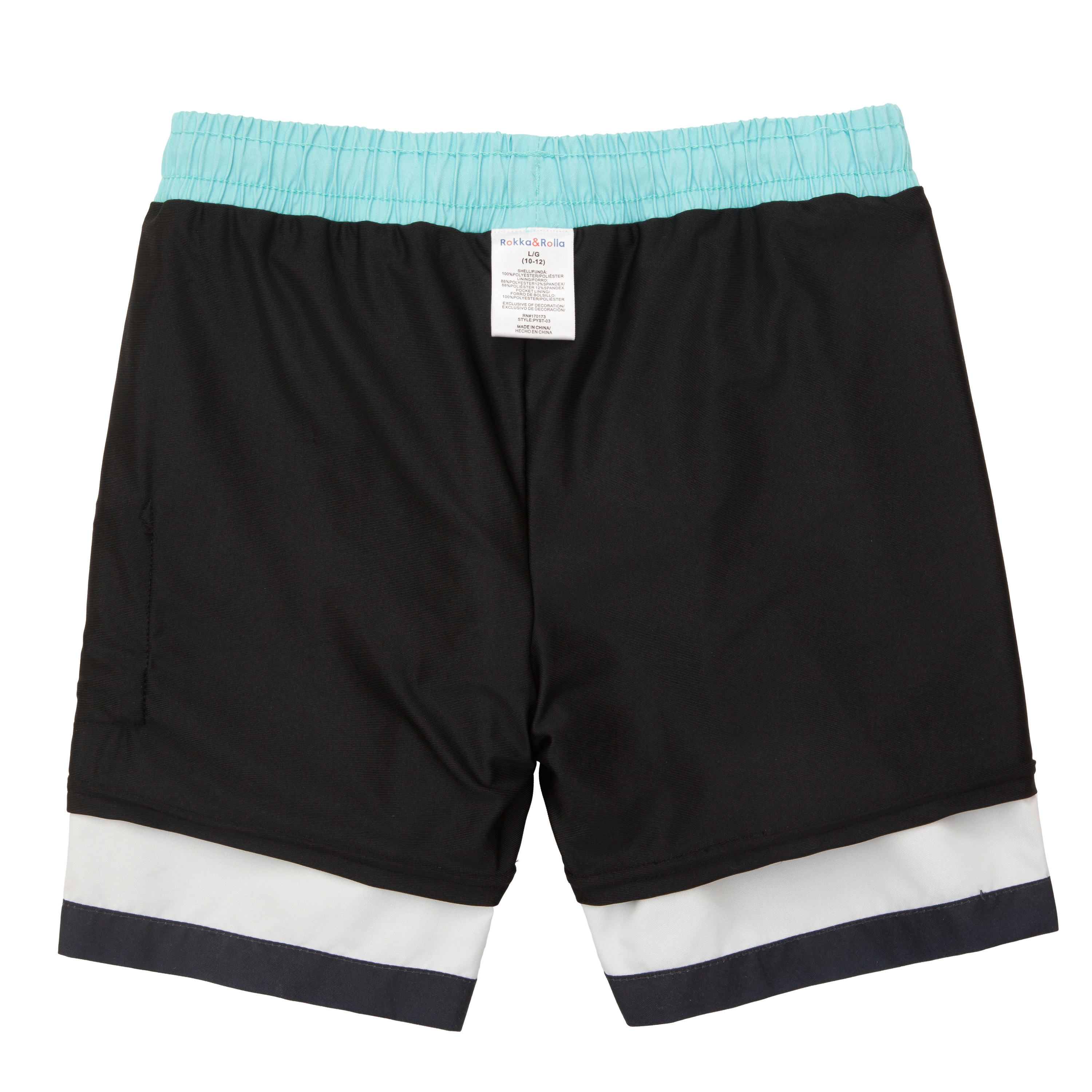 Rokka&Rolla Little & Big Kid Boys Compression Lined Swim Trunks