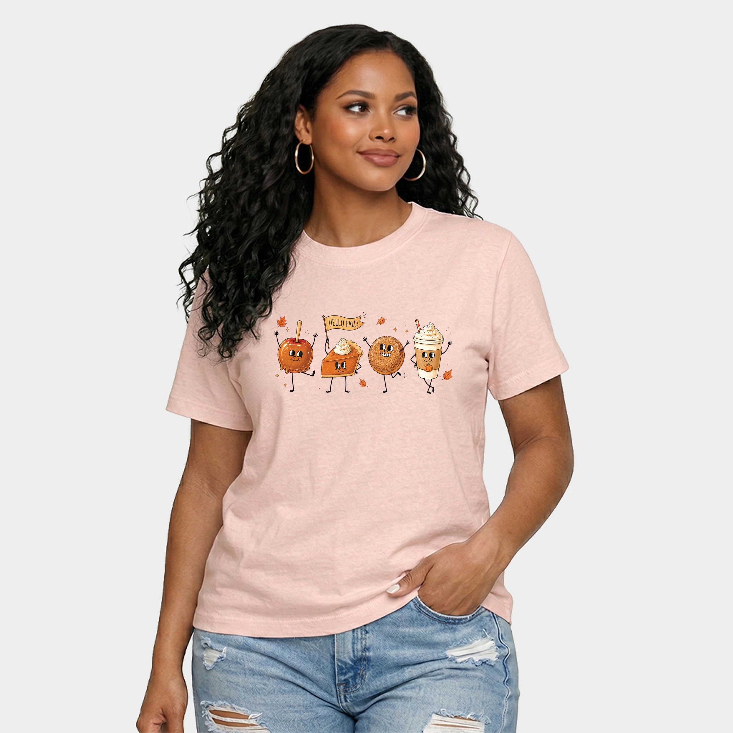 Simply Sage Market - Women's Relaxed Boxy Tee Hello Fall Stick Figures