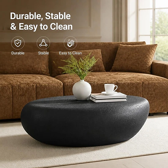 GOODSILO Low Profile Rectangular Fiberglass Accent Low Table